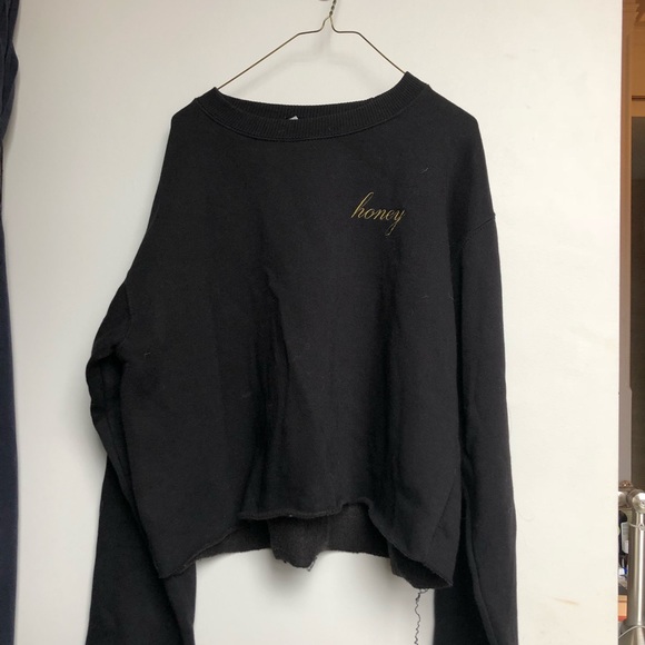 Brandy Melville Tops - Cropped “Honey” brandy melville crewneck